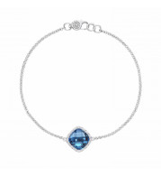 Tacori Sterling Silver Crescent Embrace Gemstone Women's Bracelet - SB22333