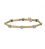 Jewelmi Custom 14k Two Tone Gold Diamond Bracelet
