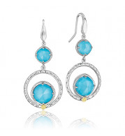 Tacori Sterling Silver Gemma Bloom Gemstone Drop Earring - SE14905