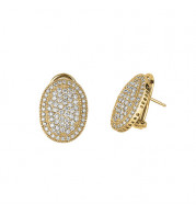 Jewelmi Custom 14k Yellow Gold Diamond Earrings