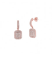 Jewelmi Custom 14k Rose Gold Diamond Earrings