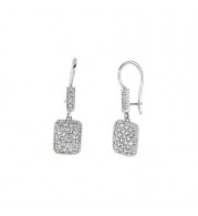 Jewelmi Custom 14k White Gold Diamond Drop Earrings