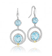 Tacori Sterling Silver Gemma Bloom Gemstone Drop Earring - SE14902