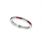 Jewelmi Custom 14k White Gold Ruby Diamond Ring