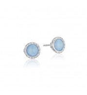 Tacori Sterling Silver Crescent Embrace Gemstone Stud Earring - SE24105