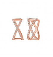 Jewelmi Custom 14k Rose Gold Diamond Earrings