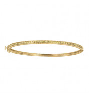 Jewelmi Custom 14k Yellow Gold Diamond Bangle Bracelet