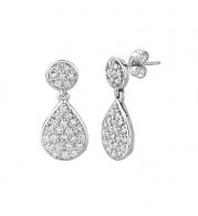 Jewelmi Custom 14k White Gold Diamond Earrings