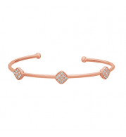 Jewelmi Custom 14k Rose Gold Diamond Bangle Bracelet