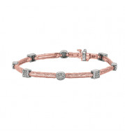Jewelmi Custom 14k Two Tone Gold Diamond Bracelet