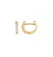 Jewelmi Custom 14k Yellow Gold Diamond Hoop Earrings