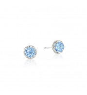 Tacori Sterling Silver Crescent Crown Gemstone Stud Earring - SE24045