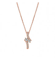 Jewelmi Custom 14k Rose Gold Diamond Necklace