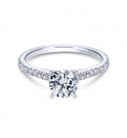 Gabriel & Co. 14k White Gold Contemporary Straight Engagement Ring - ER6675W44JJ
