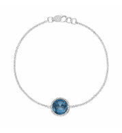 Tacori Sterling Silver Crescent Embrace Gemstone Women's Bracelet - SB16633