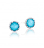 Tacori Sterling Silver Crescent Embrace Gemstone Stud Earring - SE21505