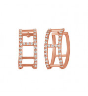 Jewelmi Custom 14k Rose Gold Diamond Earrings