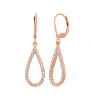 Jewelmi Custom 14k Rose Gold Diamond Earrings