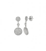 Jewelmi Custom 14k White Gold Diamond Drop Earrings