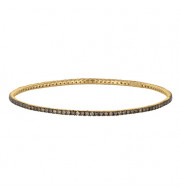 Jewelmi Custom 14k Yellow Gold Diamond Bangle Bracelet