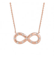 Jewelmi Custom 14k Rose Gold Diamond Necklace