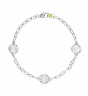 Tacori Sterling Silver Crescent Crown Gemstone Women's Bracelet - SB22103