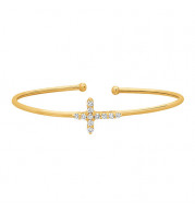 Jewelmi Custom 14k Yellow Gold Diamond Bangle Bracelet