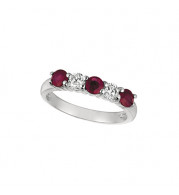 Jewelmi Custom 14k White Gold Ruby Diamond Ring