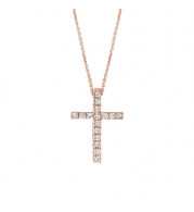 Jewelmi Custom 14k Rose Gold Diamond Necklace