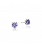 Tacori Sterling Silver Crescent Crown Gemstone Stud Earring - SE24001