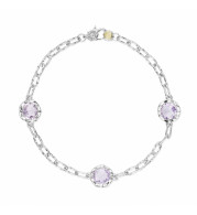 Tacori Sterling Silver Crescent Crown Gemstone Women's Bracelet - SB22113