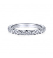 Gabriel & Co. 14k White Gold Contemporary Anniversary Wedding Band - WB13904R8W44JJ