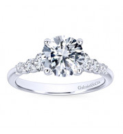 Gabriel & Co. 14k White Gold Contemporary Straight Engagement Ring - ER11752R4W44JJ