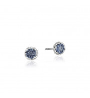 Tacori Sterling Silver Crescent Crown Gemstone Stud Earring - SE24033