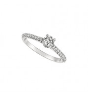 Jewelmi Custom 14k White Gold Diamond Engagement Ring Set