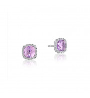 Tacori Sterling Silver Crescent Embrace Gemstone Stud Earring - SE24513