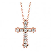 Jewelmi Custom 14k Rose Gold Diamond Necklace