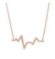 Jewelmi Custom 14k Rose Gold Diamond Necklace