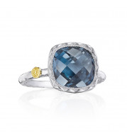 Tacori Sterling Silver Crescent Embrace Gemstone Men's Ring - SR23133