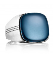 Tacori Sterling Silver Legend Gemstone Men's Ring - MR10037