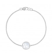Tacori Sterling Silver Crescent Embrace Gemstone Women's Bracelet - SB16603