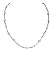 Jewelmi Custom 14k White Gold Diamond Necklace