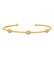 Jewelmi Custom 14k Yellow Gold Diamond Bangle Bracelet