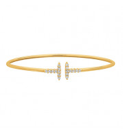 Jewelmi Custom 14k Yellow Gold Diamond Bangle Bracelet