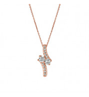 Jewelmi Custom 14k Rose Gold Diamond Necklace