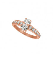 Jewelmi Custom 14k Rose Gold Diamond Ring