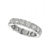 Jewelmi Custom 14k White Gold Diamond Eternity Wedding Band