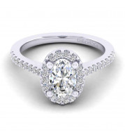 Gabriel & Co. 14k White Gold Contemporary Halo Engagement Ring - ER6419O4W44JJ