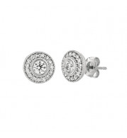 Jewelmi Custom 14k White Gold Diamond Earrings