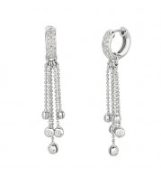 Jewelmi Custom 14k White Gold Diamond Earrings